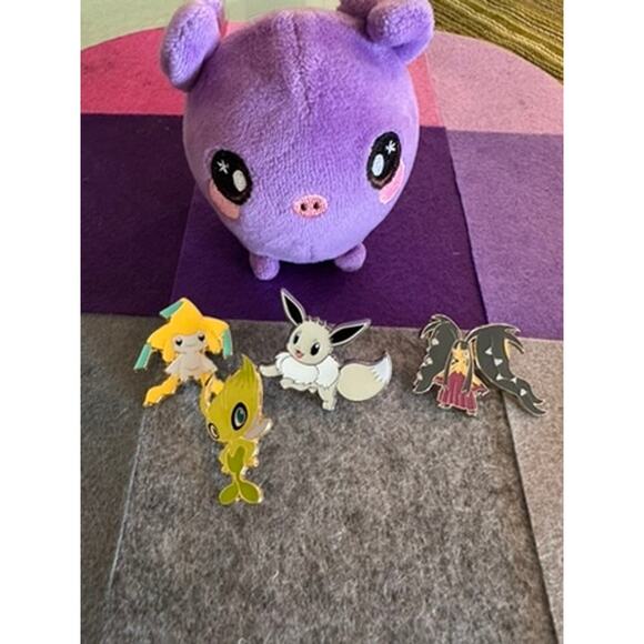 SteamedBunIta display Backpack 4 Pokémon Collector Pins 2side Custom DIY Insert - Picture 13 of 16